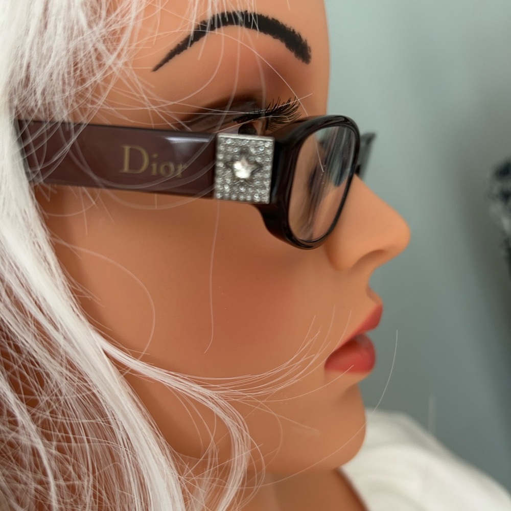 Vintage Dior Brown Frames with Crystal Accent